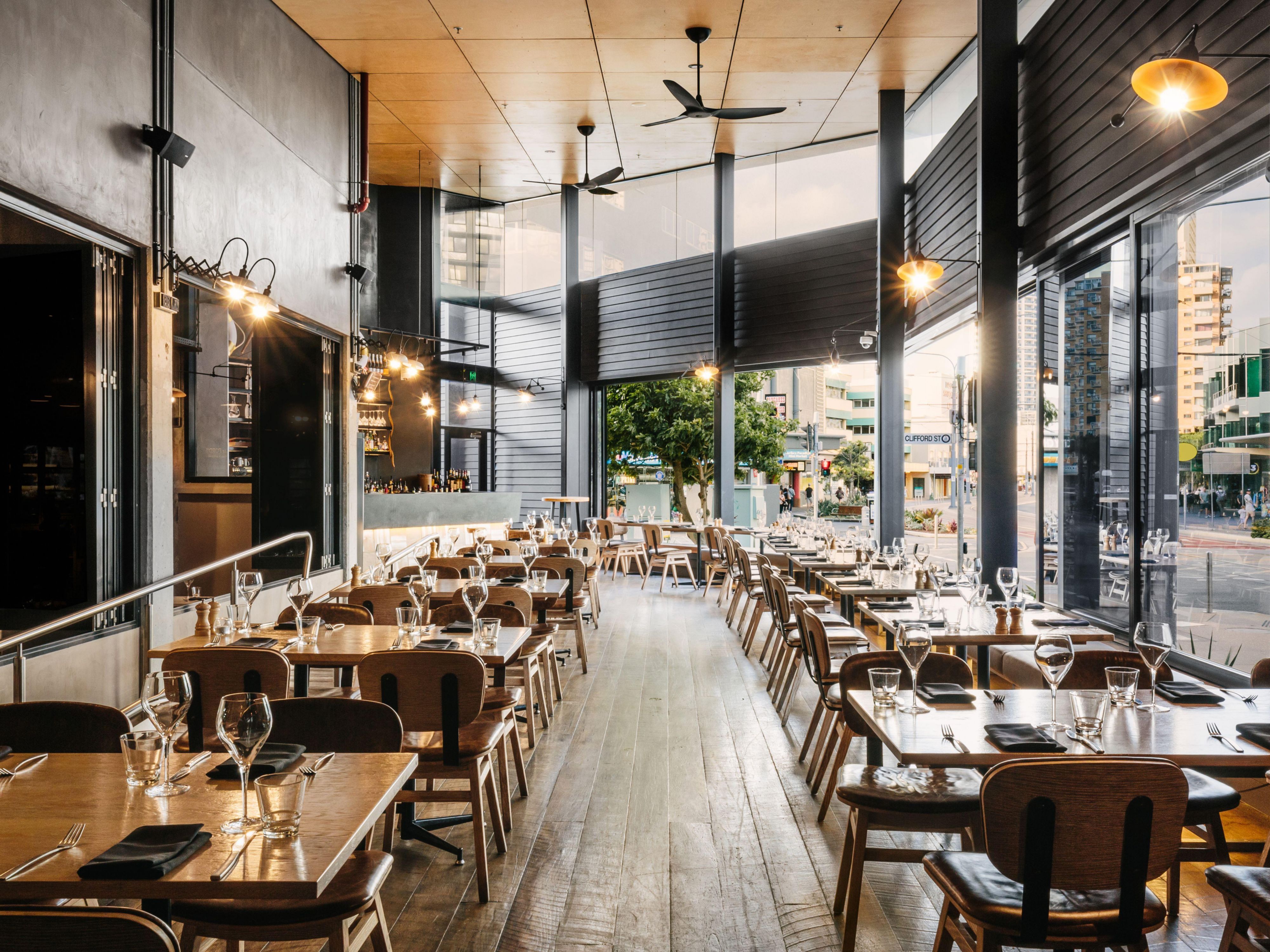 Discover the Gold Coast's finest grill house by the sea. From succulent steaks to smoky share plates, the menu features only the best local produce flame grilled to perfection over its centerpiece ten burner grill. For an experience you won’t forget, treat yourself to our famous melt-in-your-mouth 1kg T-bone steak, served with shared sides. 